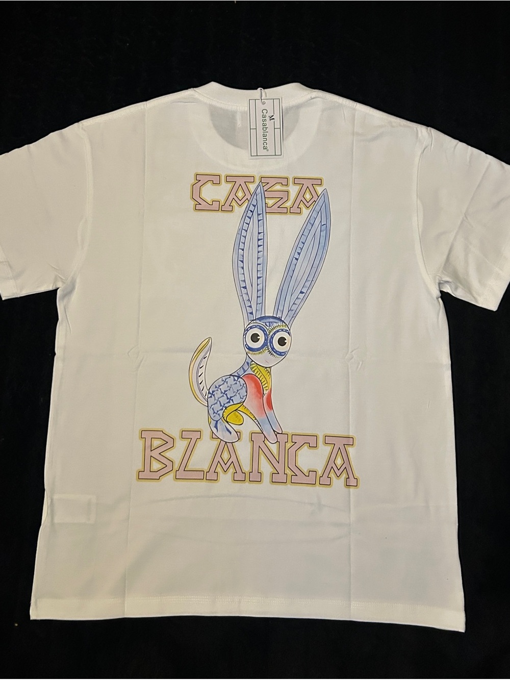 Casablanca White Bunny Graphic Short Sleeve Tee